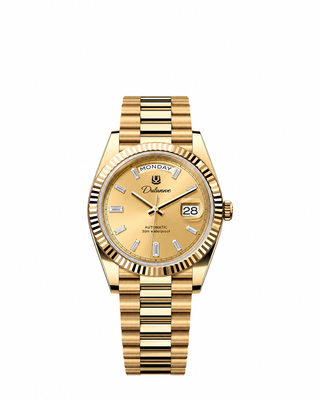 DAY DATE — Gold-tone - Gold-tone Dial - Baguette Markers