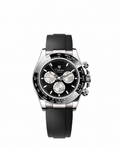 Case-study concept — Automatic Rubber — Silver-tone Case - Black Dial - Silver-tone Subdials — Front. Not for sale.